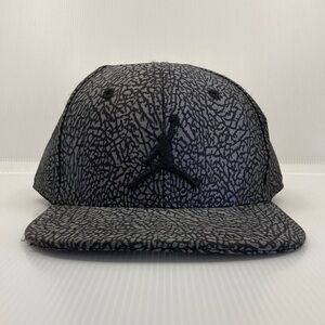 Nike Jordan Jump Man Black and Gray Textured Snapback Hat Infant